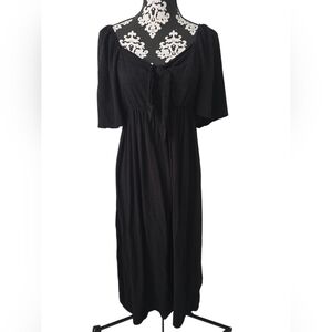 Destination Maternity Black Flutter Sleeve Dress Sz M